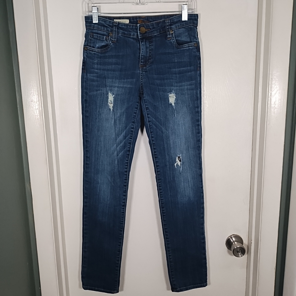 KUT from the Kloth Womens 2 Catherine Boyfriend Jeans Distressed Med Wash